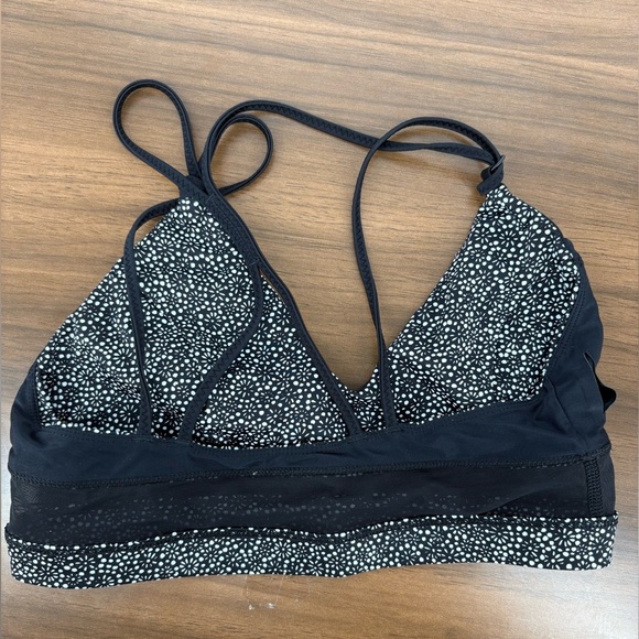 Lululemon Go With The Flow Top Freckle Flower Black White / Black - Picture 10 of 10